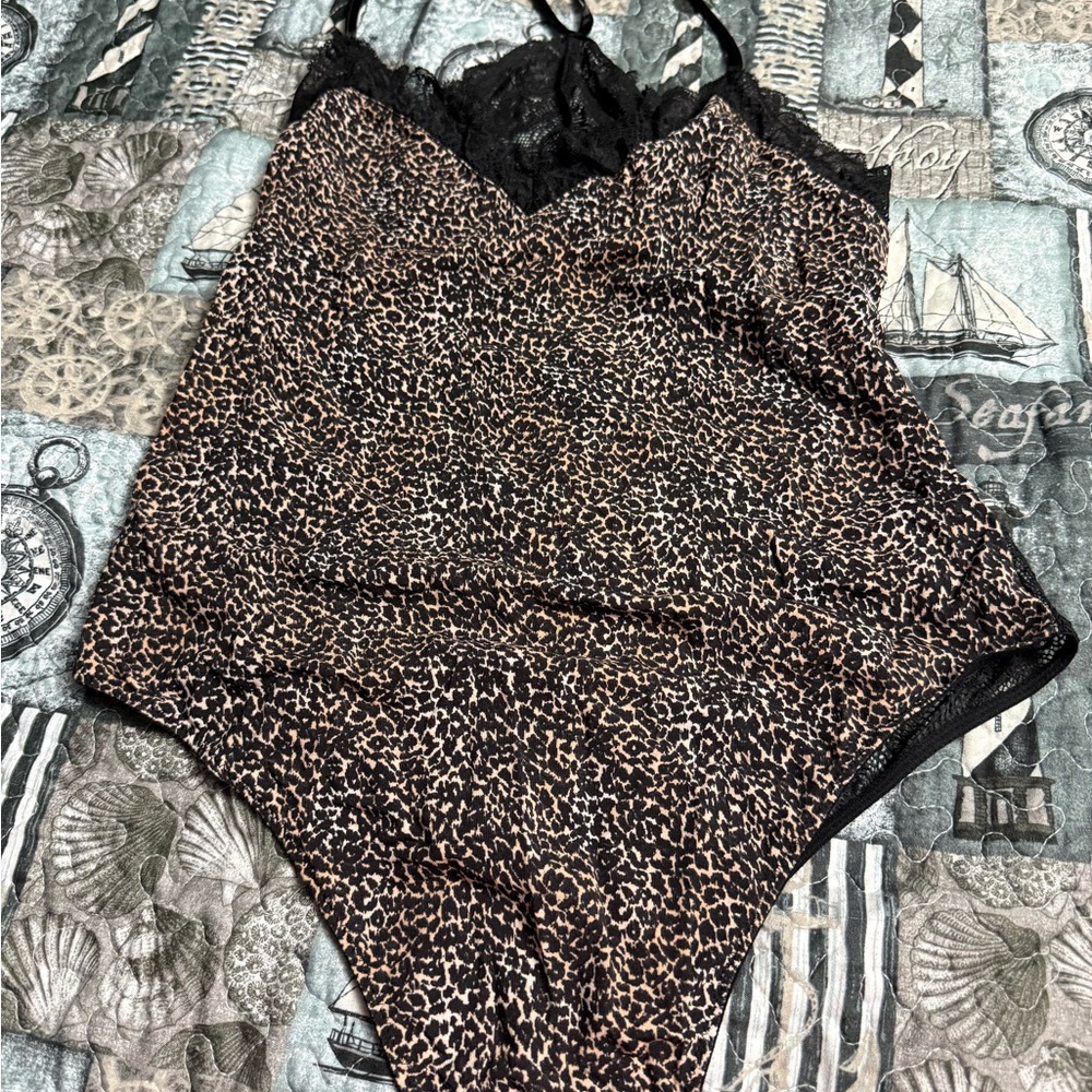 Leopard Print Lace Bodysuit